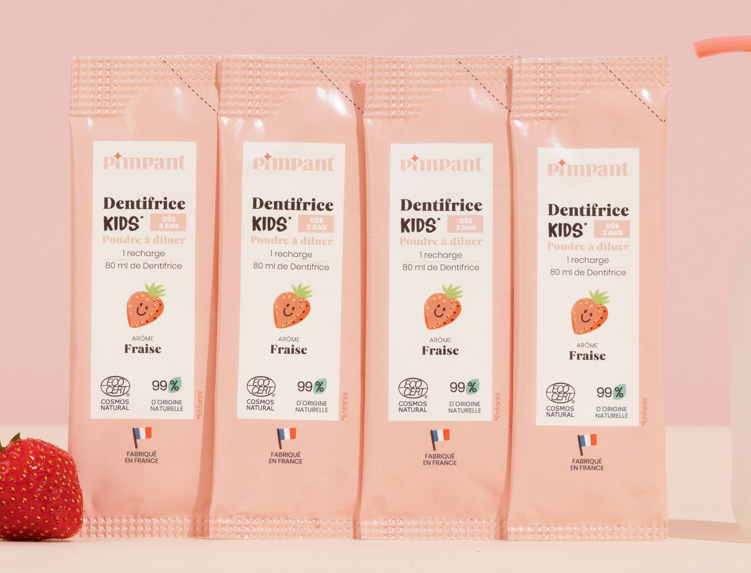 4 dentifrices fraise