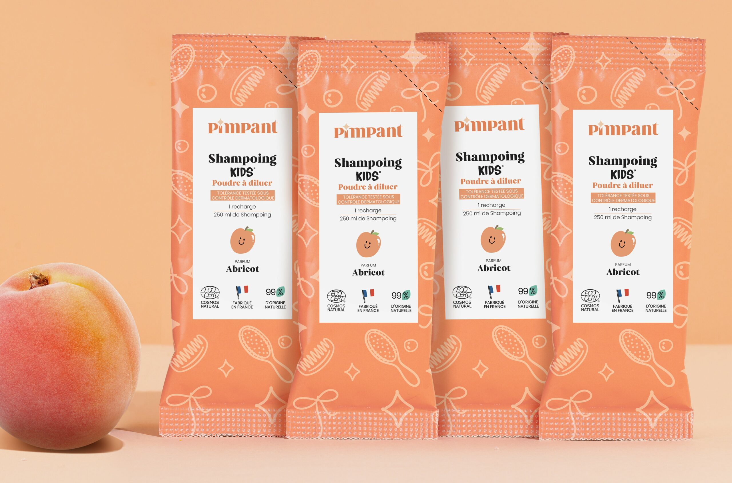 4 shampoings kids abricot