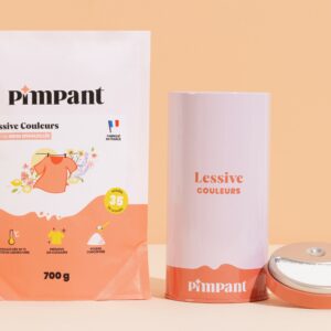 Lessive Couleur : 1 recharge de lessive + Boite doseuse en métal