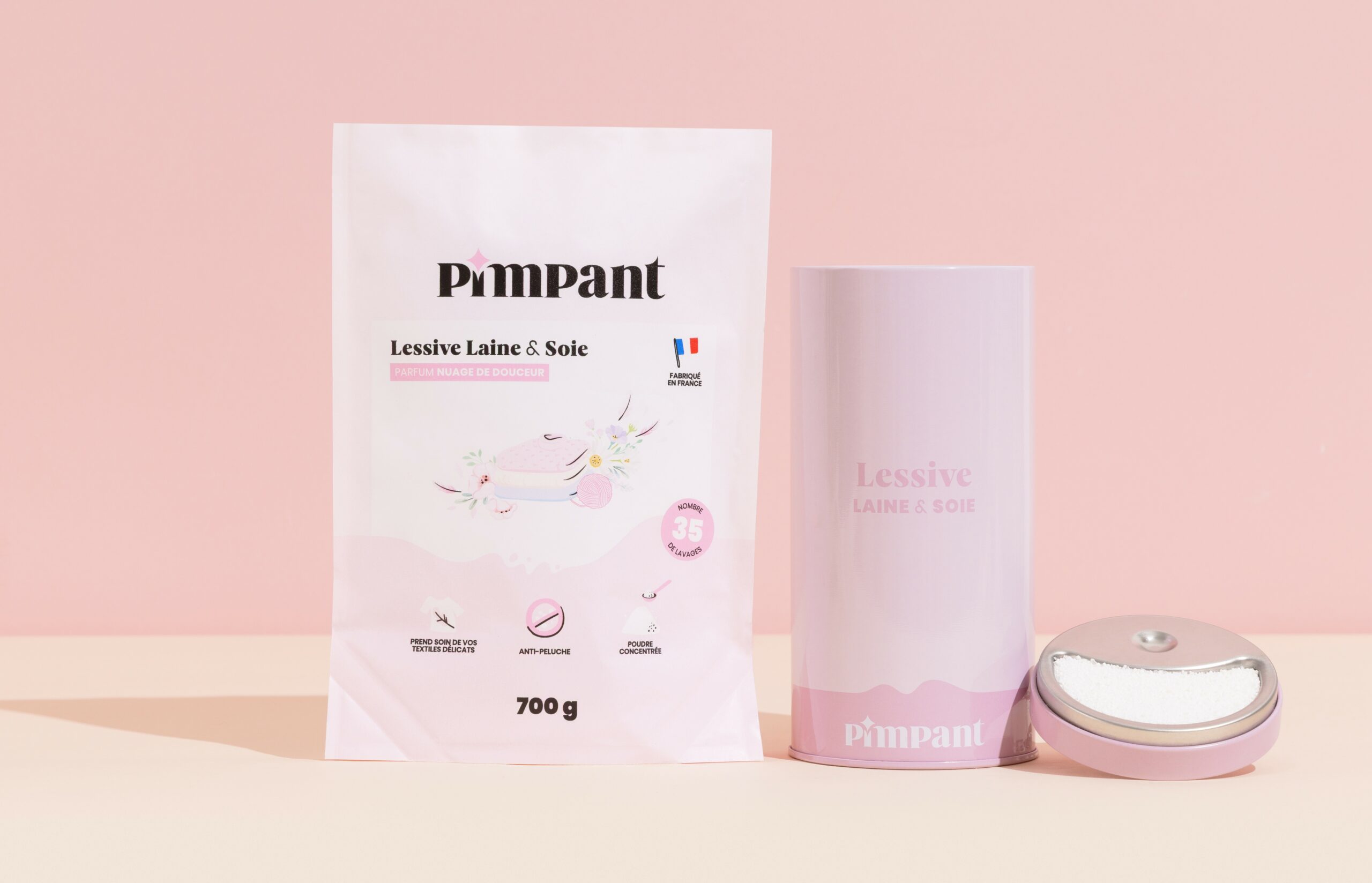 Lessive Laine et soie + sa boite doseuse