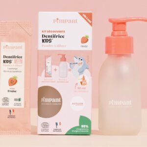 Kit Dentifrice Rechargeable Kids Fraise – 1 bouteille + 1 recharge