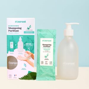 Kit Découverte Shampoing Purifiant poudre à diluer (1 bouteille + 1 recharge)